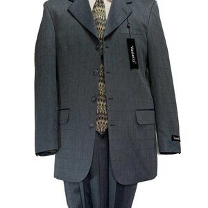 VENITTI LaCOLLEZIONI MEN'S 2 PIECE SUIT ITALIAN SUPERIOR POLYESTER 4B WOOL TOUCH